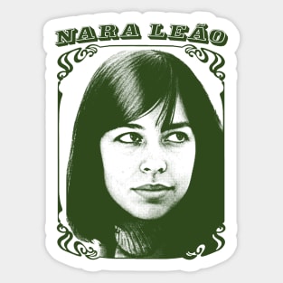Nara Leão \/\ Retro Original Fan Art Design Sticker
